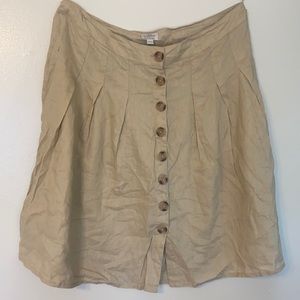 Linen Midi Skirt
